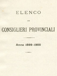 Elenco Consiglieri Provinciali 1899-1900